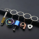 1Pc Car Speed Gearbox Gear Head Keychain Key Chains Simulation Auto Parts Model Pendant Alloy Keyring Key Ring Chain for Gift