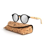 High Quality Round Wood Bamboo Grain Multicolors Sunglasses With Case Fashion Women Man Shades Wooden Polarized Gafas De Sol