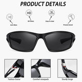 WOWSUN Photochromic Polarized Men Sunglasses Night Vision Sports Sunglasses AA160