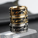 Rotatabl Stainless Steel Masonic Rings for Men Signet Freemason Ring Freemasonry Vintage Punk Jewelry Mens Male Anillos Gift