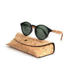 High Quality Round Wood Bamboo Grain Multicolors Sunglasses With Case Fashion Women Man Shades Wooden Polarized Gafas De Sol