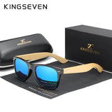 KINGSEVEN  Bamboo Polarized Sunglasses Men Wooden Sun glasses Women Brand Designer Original Wood Glasses Oculos de sol masculino