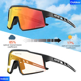 KAPVOE Red Photochromic Cycling Glasses Men MTB Cycling Sunglasses Women Road Bicycle Glasses UV400 Outdoor Bicycle Sunglasses