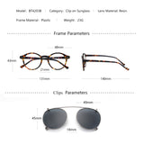 ZENOTTIC Steampunk Style Glasses (Anti Blue Light Blocking Eyewear) + Clip Lenses（Polarized Sunglasses Clips）for Women Men 2024