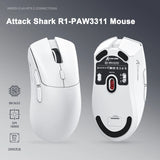 Attack Shark R1 Gaming Mouse With Adjustable DPI Wireless/Wired Connection Modes Mice Lightweight Gaming Mouse Ergonomic Design