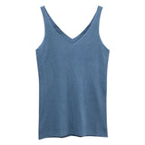 Women Summer Tanks Camis Vest Fashion Casual Sleeveless Ladies Street V-Neck Solid Color Tanks Tops Tees Hotsweet B3149