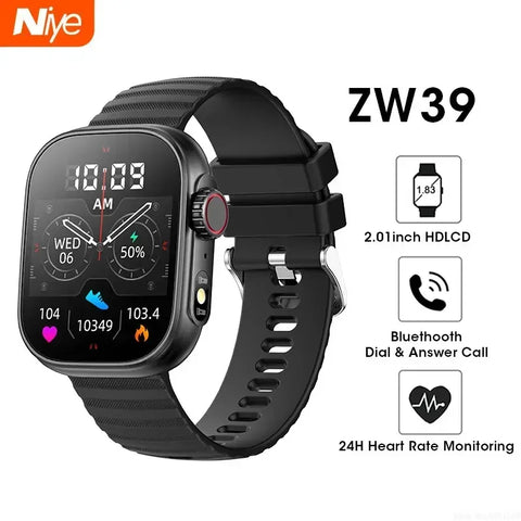 2.0'' Smartwatch Man Smart Watch Wrist Bracelet Bluetooth Call Full Touch Screen Sport Fitness Watch For iPhone Men Women