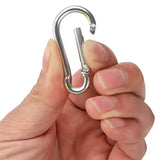 1-12PCS Multifunctional Stainless Steel Carabiner with Clip Large  Climbing Hook Buckle Key Ring Key Chain Travel Tools