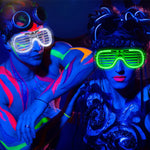 12pcs Light Up Glasses LED Luminous Glasses 3 Modes Flashing Glow in The Dark Glasses Neon Party Supplies Birthday Kids Adults