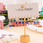 10Pcs 20styles USA Independence Day American Flag Jewelry Accessories DIY Making Alloy Enamel Heart Star Earrings Necklace Penda