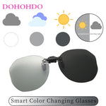 New Rimless Polarized Flip Up Clip On Sunglasses Men Photochromic Glasses For Women Anti Glare Sports Fishing Eyeglasses Oculos