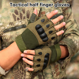 1 Pair Half Finger Men's Gloves Outdoor Tactical Gloves Sports Shooting Hunting Climbing Airsoft Motorcycle Cycling Gloves