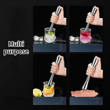 1/2Pc Stainless Steel Cocktail Muddler with Bar Mixing Spoon Cocktail Muddler Bartender Spoon Long Drink Stirrer Bar Accessories