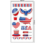 1sheets(200 stickers)/Lot July 4th America independe temporary tattoos stickers USA Transfer tattoo Party face deocration Gift