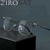 ZIROSAT 9009T Optical Glasses Pure Titanium Full-rim Frame Prescription Eyeglasses Rx Men Glasses for Male Eyewear