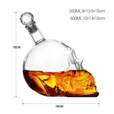 125-1000ml Creative Skull Glass Wine Bottle Whisky Wine Crystal CupsTransparent Drinking Drinkware Personality Bar Set Tool Gift