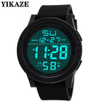 YIKAZE New Men's Led Waterproof Digital Wristwatches Watches For Men Quartz Military Luxury Sport Date Watches montre homme