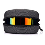 Portable Eva Ski Glasses Protector Case Snowboard Skiing Eyewear Carrying Case Zipper Hard Box Holder(Without Goggles)