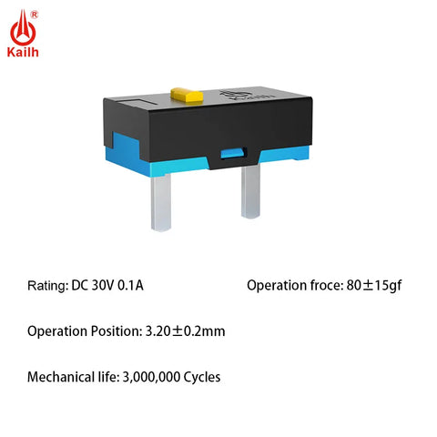 1/3/5PCS Kailh Micro Switch 30M life Gaming Mouse Micro Switch 2 Pins used On Computer Mice Left Right Button