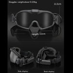 Military Tactical Goggles Anti Fog UV Protection Paintball Airsoft Glasses Windproof Motorcycle Shooting Cs Wargame Eyewears