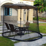 Patio sunshade outdoor screen polyester Portaledge mosquito net (mosquito net only) suitable for outdoor umbrella and Patio tabl