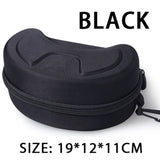 Portable Eva Ski Glasses Protector Case Snowboard Skiing Eyewear Carrying Case Zipper Hard Box Holder(Without Goggles)