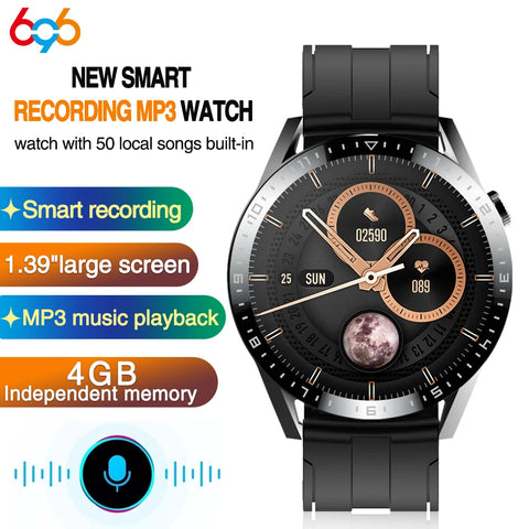 1020 Minute Small Voice Recorder Smart Watch Men 4GB Memory Local MP3 Music Player Intelligent Recording BT Call Smartwatch Men