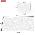 Big Art Mousepad White Black Desk Protector Pad on The Table Pads Computer Mat Xxl Mouse Pad Extended Pad Deskmat Office Carpet