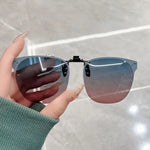 1 PCS Clip On Sunglasse Flip up Glasses Gradient Polarized Photochromic Sunglasses UV400 Goggles