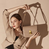 Women's Bag Lady Luxury Box Bag Retro Tofu Small Square Shoulder Bag Messenger Female Split Leather Flap Handbag 2024