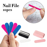 10pcs Nail Art Files Nail Buffer Sandpaper Nail Polish 3 Nail Color Bar Tools Pedicure Available Manicure Tool O3R1