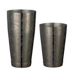 2 Pieces Boston Cocktail Shaker With Etching Pattern Bar Cocktail Shaker Tin Set - 800ml & 500ml