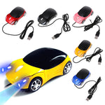 RYRA Durable Wired Mouse 1000DPI Mini Car Shape USB 3D Optical Innovative 2 Headlights Gaming Mouse For PC Laptop Computer