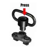 1.25” QD Sling Swivel Mount Heavy Duty Quick Detach Push Button Swivels for Two Point Sling 360°Rotatable Easy to Mount QD Sling