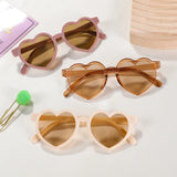 2-8 Years New Kids Cartoon Heart Love Sunglasses Girls Boy Children Outdoor Round UV400 Sun Glasses Baby Cute Pink Candy Eyewear