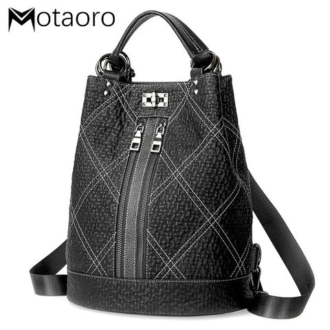 Women Soft Leather Black Backpack Genuine Leather Backpacks Girls Anti Theft Mochila Mujer Backbag Female Rucksack Mochilas 2024