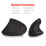 G857 2.4G Wireless Mouse Rechargeable Vertical Ergonomic Upright Game Mouse Optical Mouse 3 Adjustable DPI Levels For PC Laptop