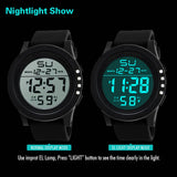 YIKAZE New Men's Led Waterproof Digital Wristwatches Watches For Men Quartz Military Luxury Sport Date Watches montre homme