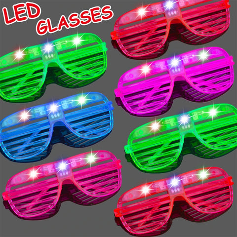 10/30 Pcs Light Up LED Glasses 5 Colors Glow Glasses Glow in The Dark Party Supplies Neon Party Favors for Kids Adults