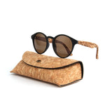 High Quality Round Wood Bamboo Grain Multicolors Sunglasses With Case Fashion Women Man Shades Wooden Polarized Gafas De Sol