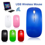 Ultra Thin USB Optical Wireless Mouse Gamer 2.4G Receiver Super Slim Gaming Mouse Cordless Computer PC Laptop Desktop