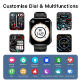 World Premiere KUMI KU6 Meta Smart Watch 1.96" 100+Exquisite Dial with Compass Bluetooth Call Liveness Detection IP68 Waterproof