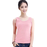 Women Summer Sleeveless Scoop Neck Basic Tank Top Simple Solid Color Racerback Casual Slim Vest Inside Wear Bottoming Camisole