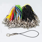 .Mixed 50pcs/lot Thread Cord Lobster keyrings Key Holder Bag Key Ring Bags Toys Phone Hanger DIY Keyfob KeyChain Accessories