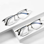 ZIROSAT 9009T Optical Glasses Pure Titanium Full-rim Frame Prescription Eyeglasses Rx Men Glasses for Male Eyewear