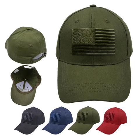 2022 New Black Green Cotton Baseball Cap Bone Men Tactical Army Military Dad Hat American USA Flag Hip Hop Hat Sport Caps Hats