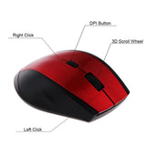 2.4Ghz Wireless Mouse With DPI Adjustable Button for Windows 7/XP/2000/Vista, Portable Computer Gaming Mouse for Desktop/Laptop