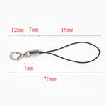 .Mixed 50pcs/lot Thread Cord Lobster keyrings Key Holder Bag Key Ring Bags Toys Phone Hanger DIY Keyfob KeyChain Accessories