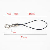 .Mixed 50pcs/lot Thread Cord Lobster keyrings Key Holder Bag Key Ring Bags Toys Phone Hanger DIY Keyfob KeyChain Accessories