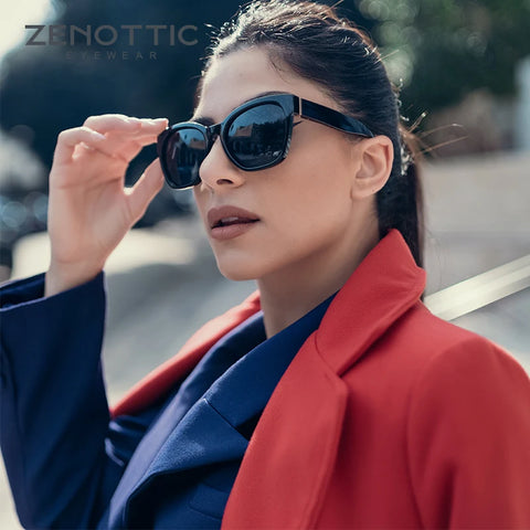 ZENOTTIC 2024 Original Thick Butterfly Frame Polarized Sunglasses for Women Chunky Uv400 Protection Shade Sun Glasses